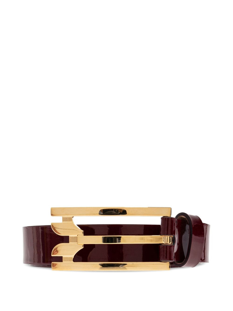patent-leather buckle belt 1