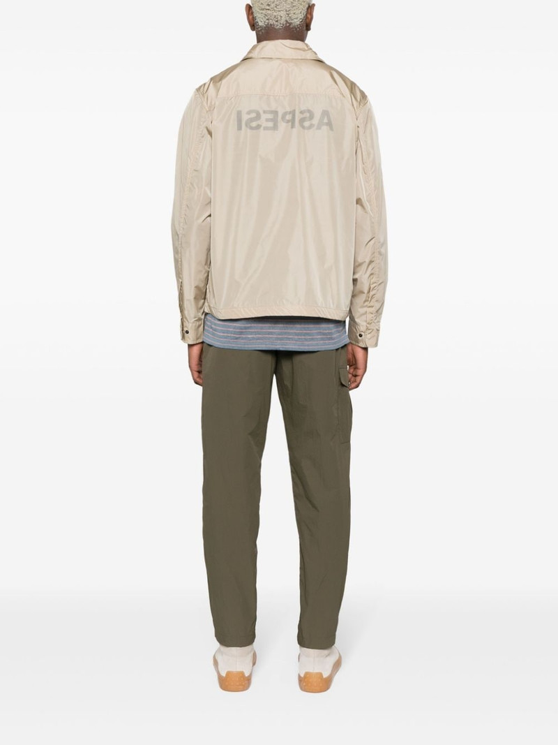 Aspesi logo-print lightweight shirt jacket outlook