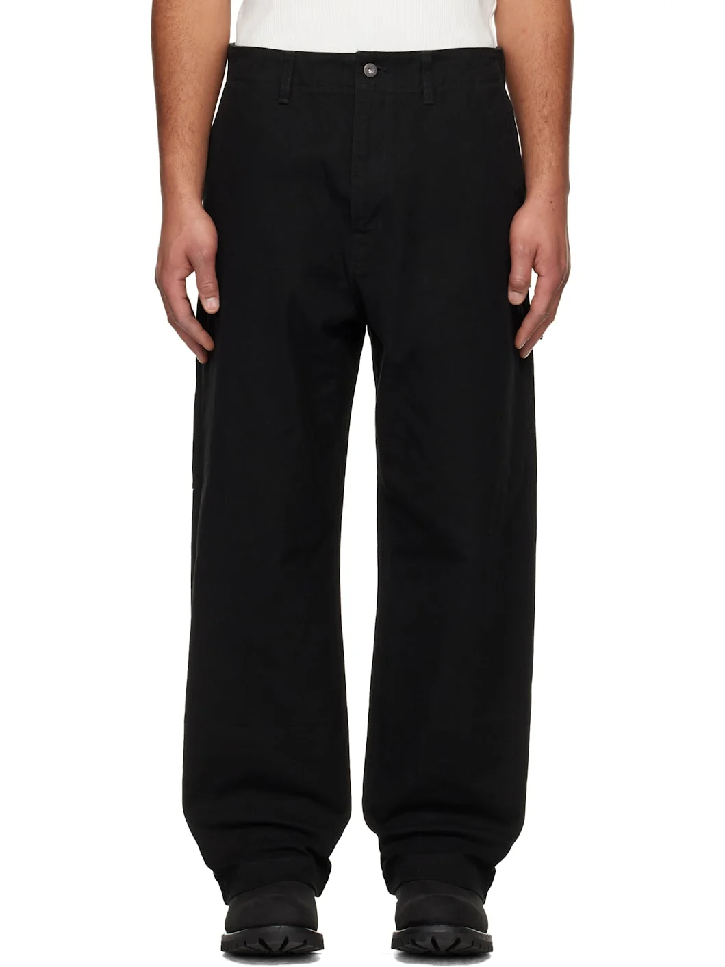 Black Canvas Trousers - 1