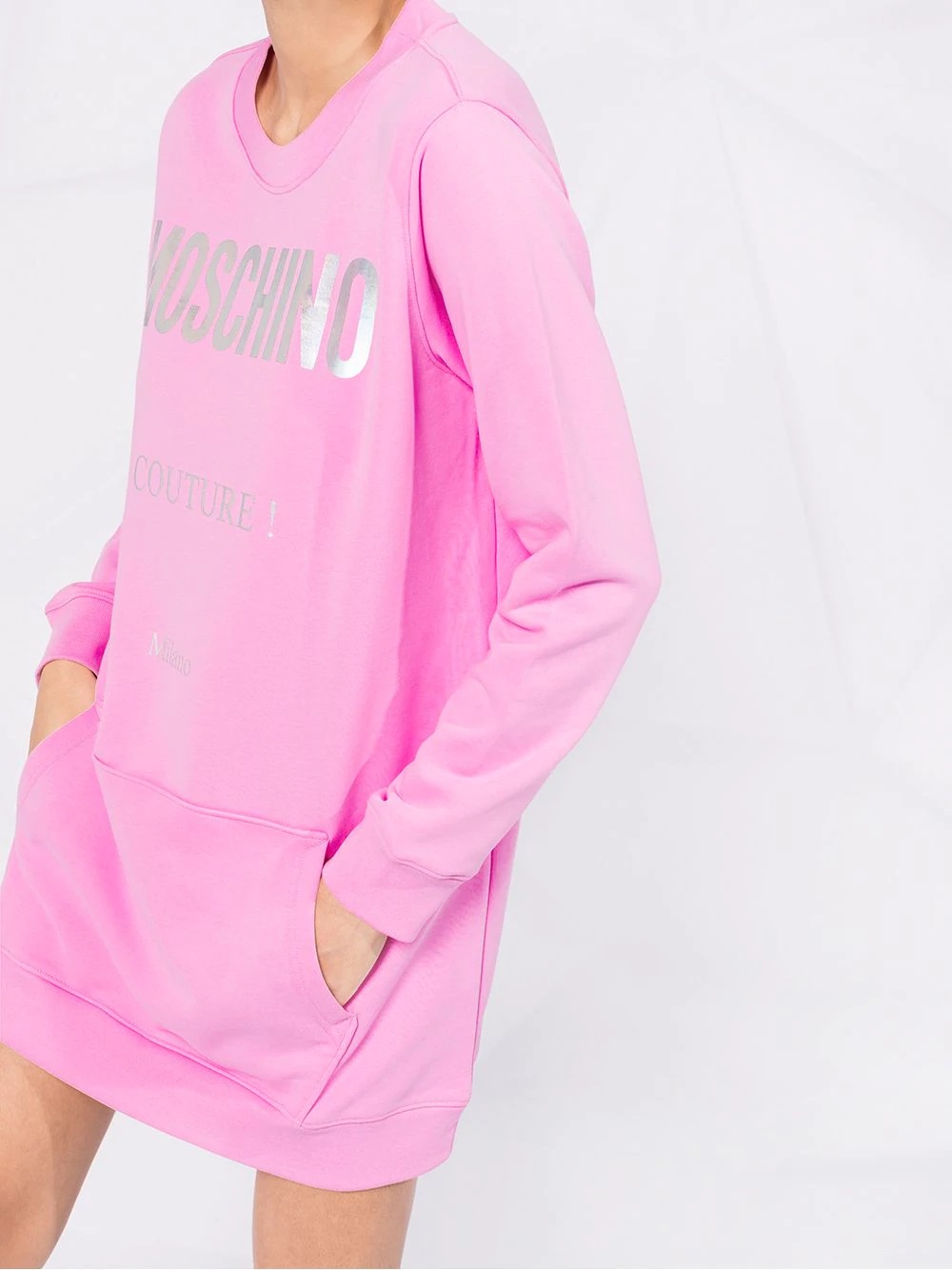 logo-print sweatshirt dress - 5