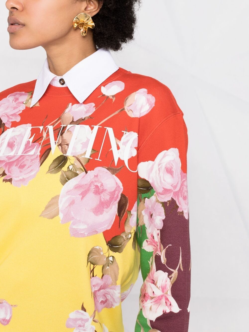 floral-print logo sweatshirt - 3