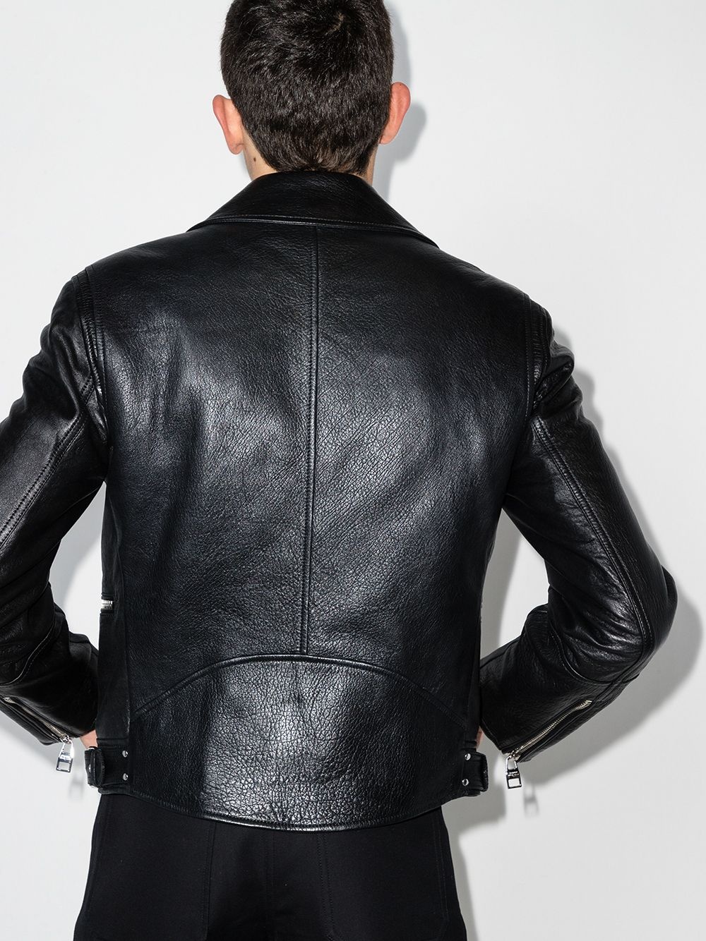 leather biker jacket - 3