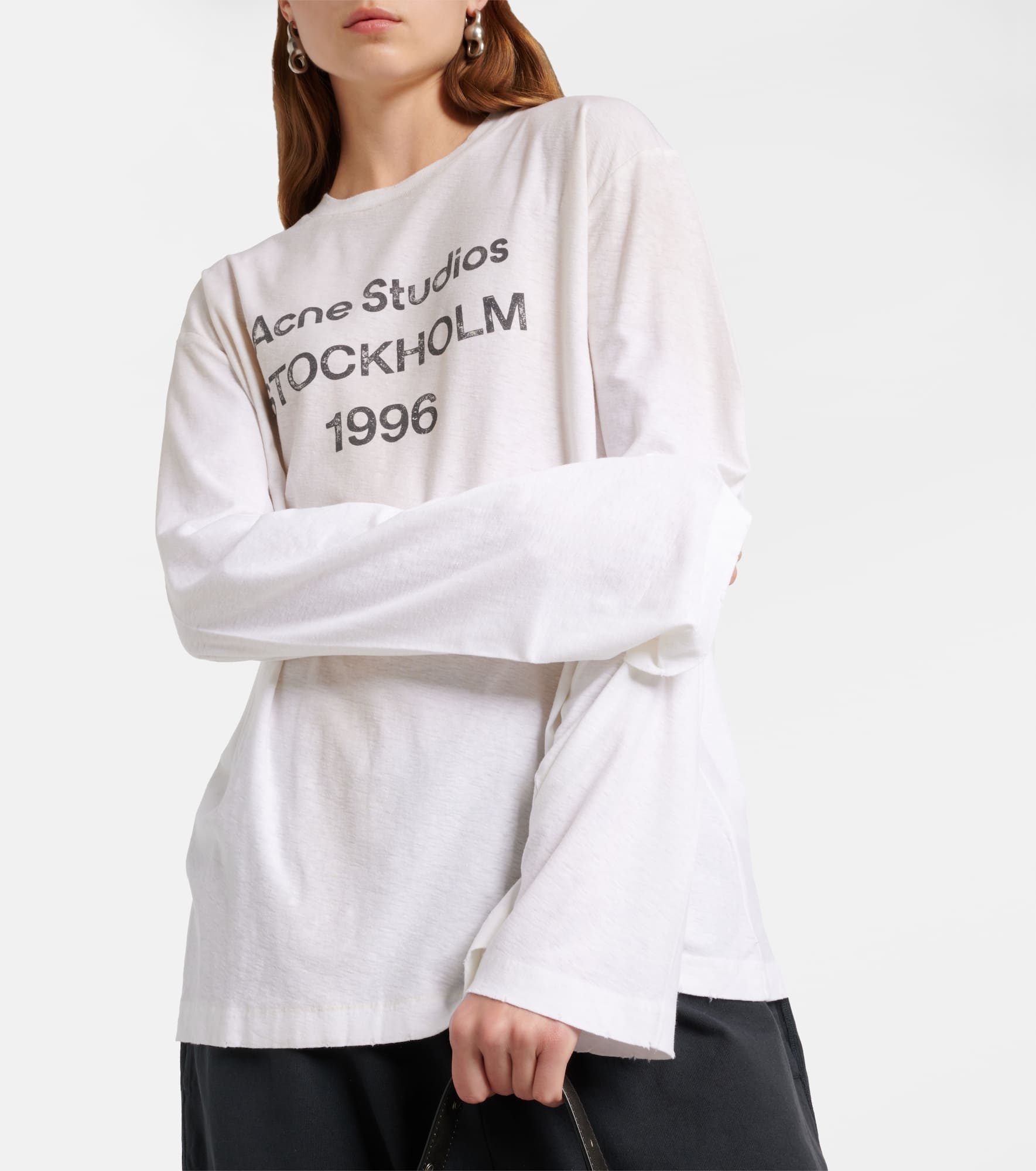 Logo oversized cotton-blend T-shirt - 6