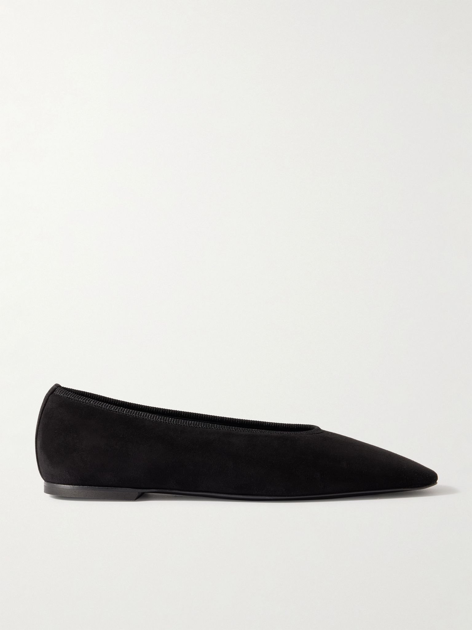 The Minimalist suede ballet flats Black - 1