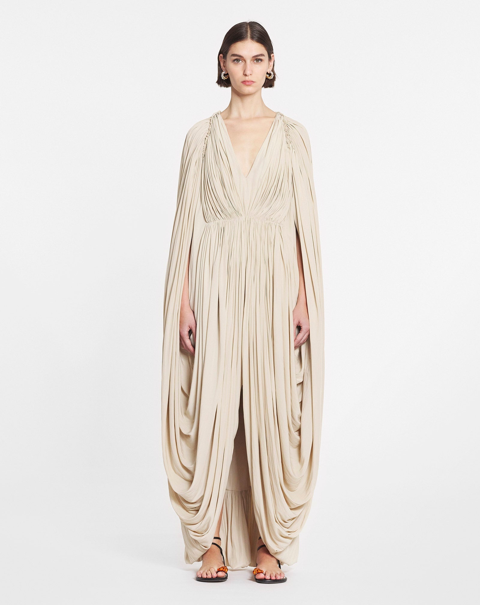 LONG DRAPED DRESS - 2
