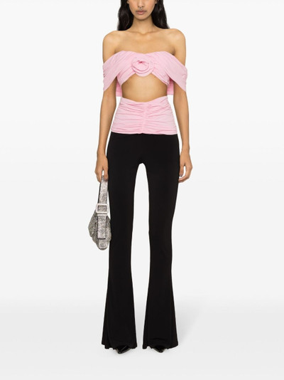 MAGDA BUTRYM rose-appliquÃ© ruched top outlook