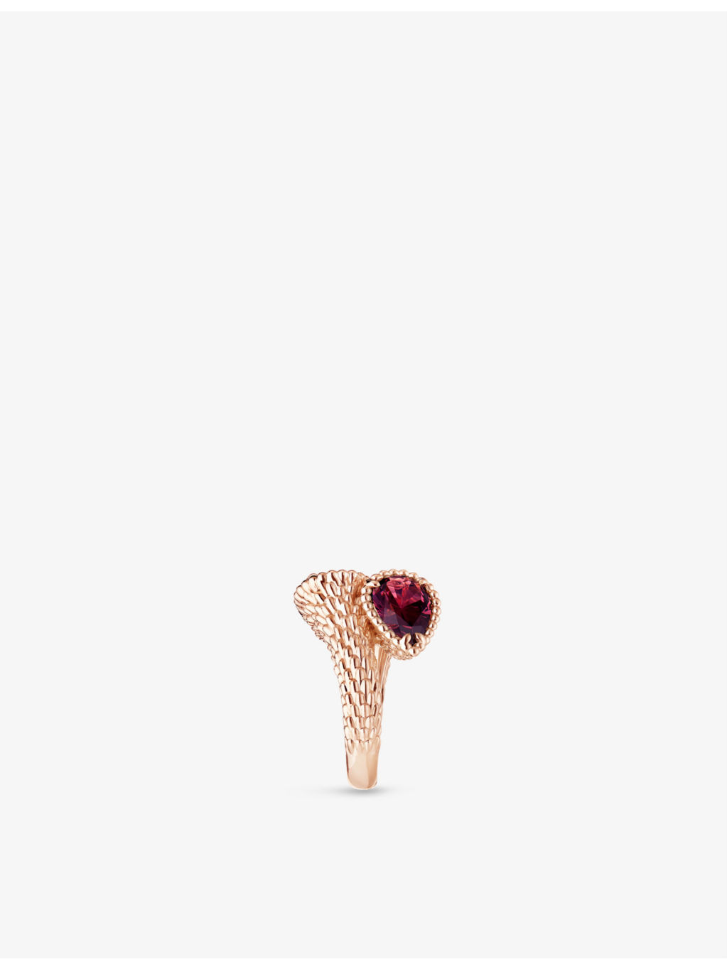 Serpent Bohème pink-gold and rhodolite garnet ring - 2