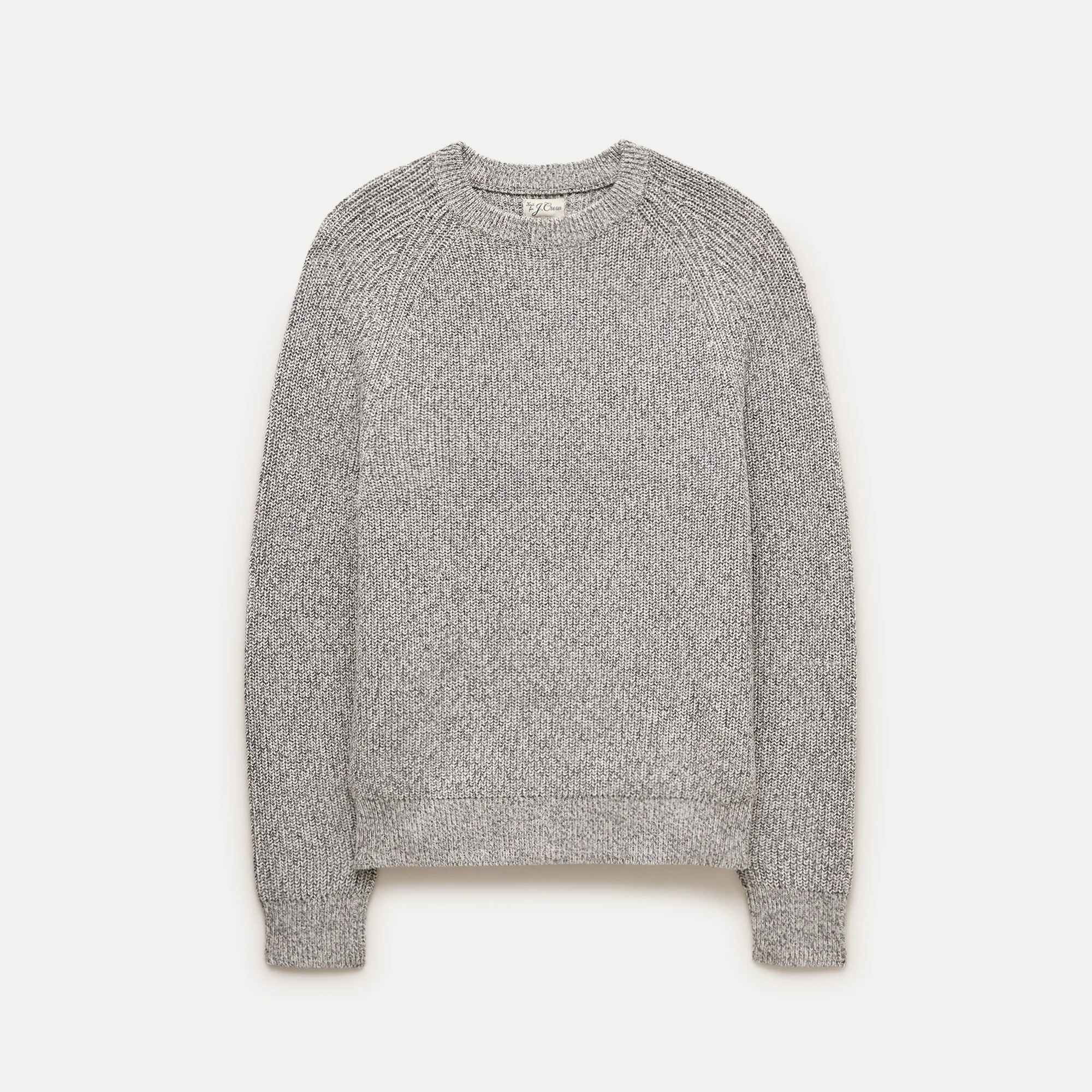 Rib-knit sweater in marled cotton - 1