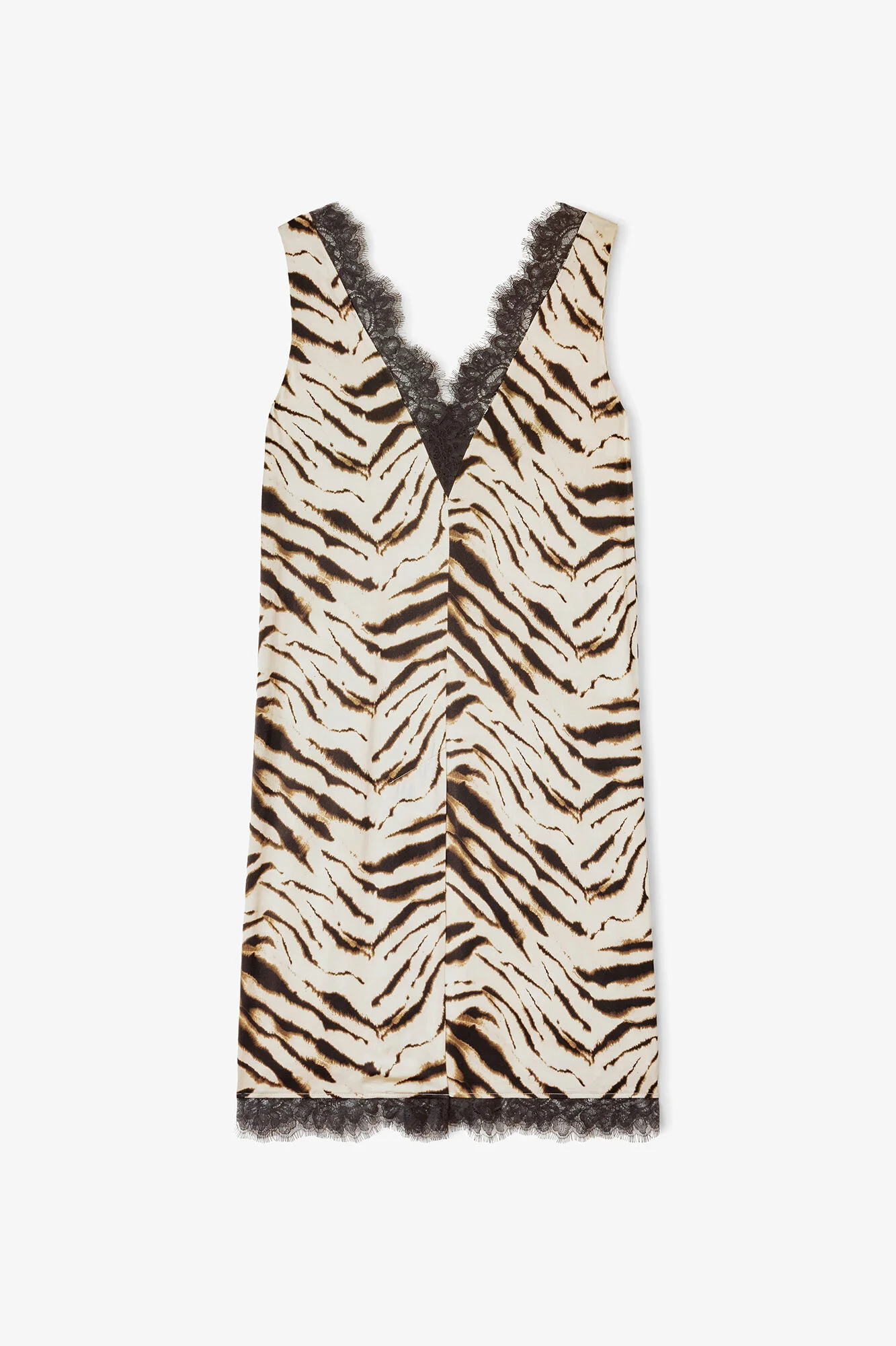 DRESS IN ZEBRA SATIN - 1