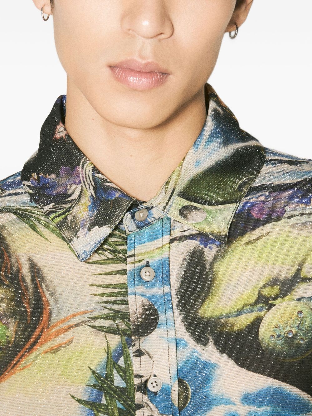 celestial-print shirt - 3