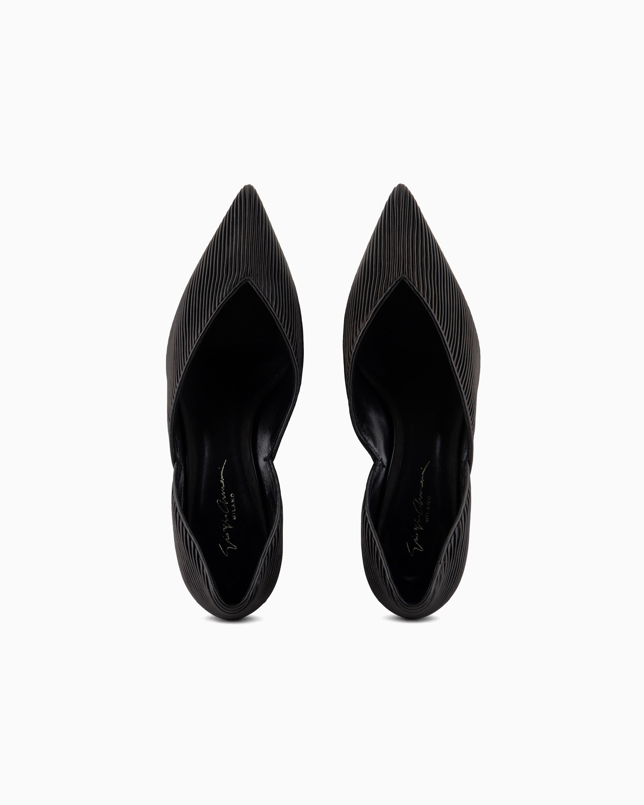 Pleated nappa-leather court shoes - 3