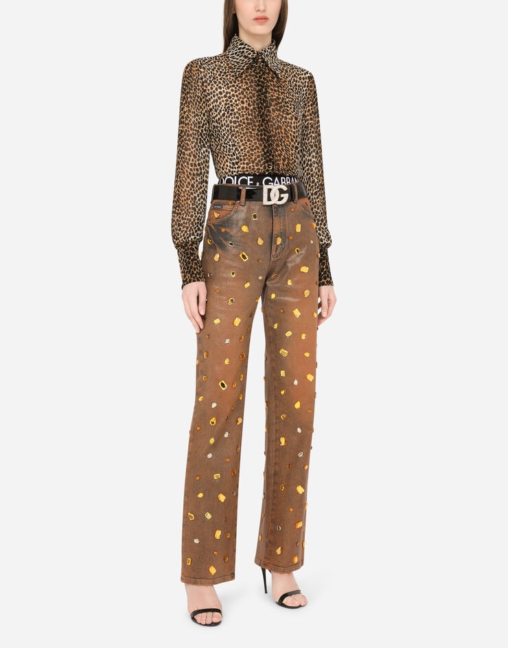 Jeans with rhinestone details - 6