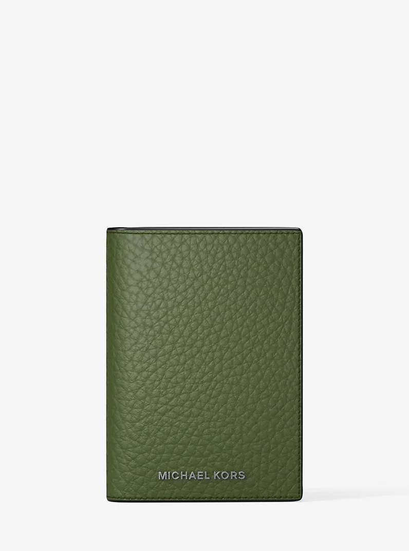 Hudson Pebbled Leather Folio Card Case - 1