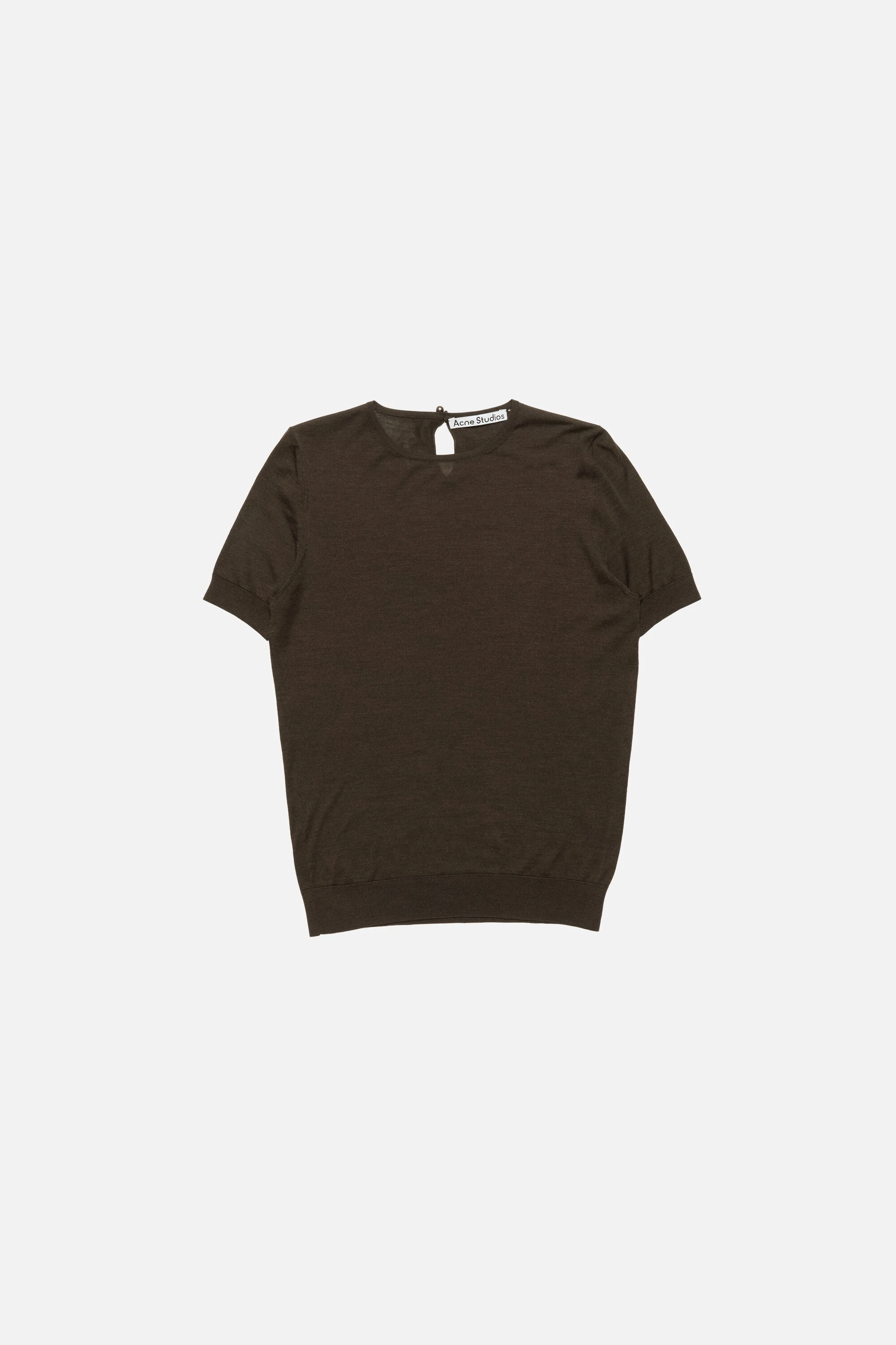 Silk knit top - Dark brown - 1