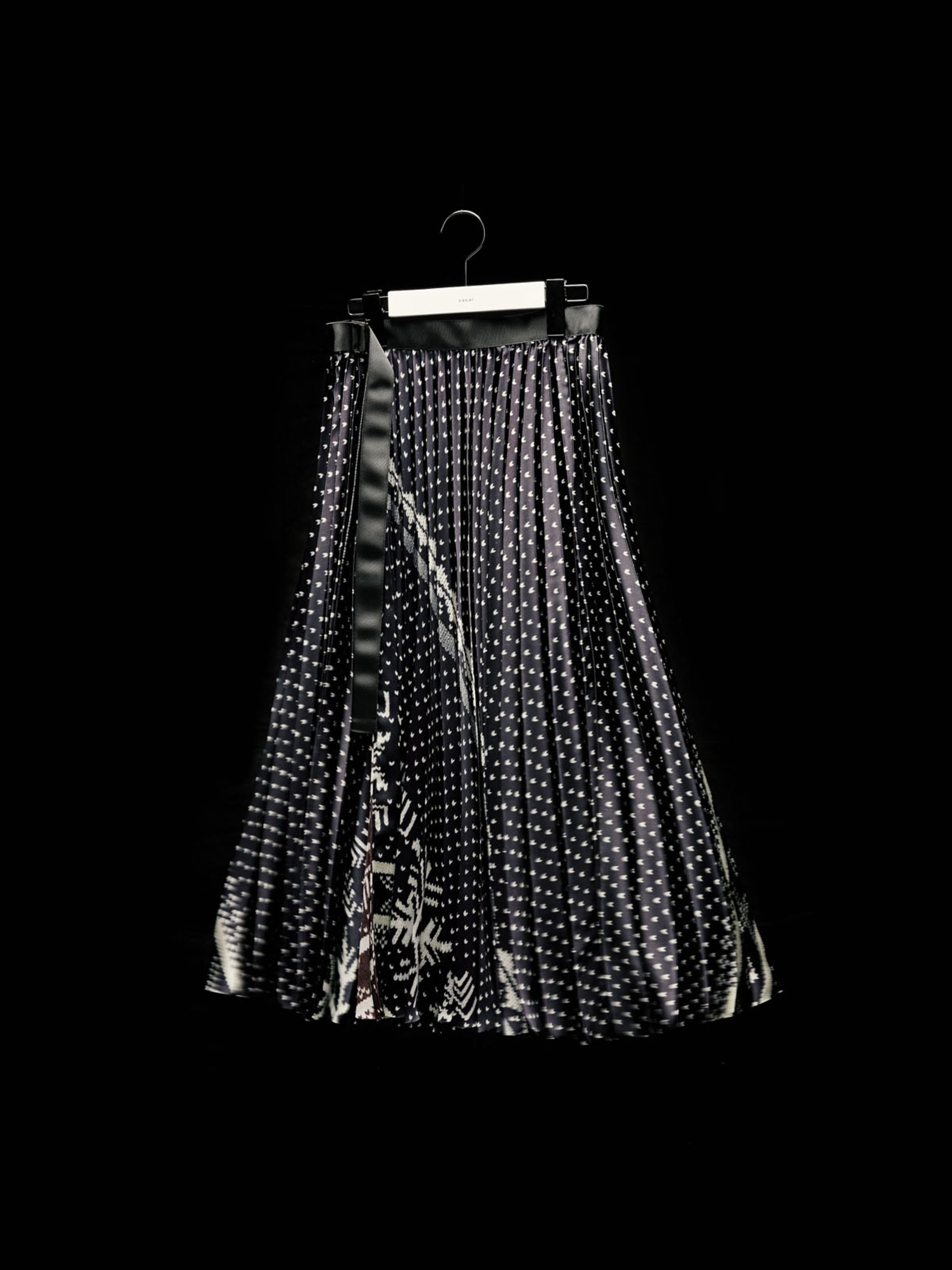 Pattern Knit Print Skirt - 2