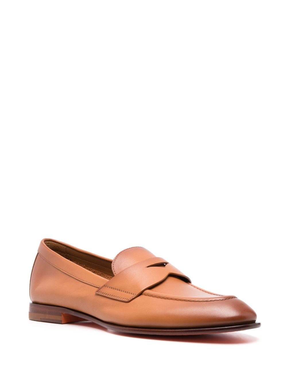 flat-sole leather loafers - 2