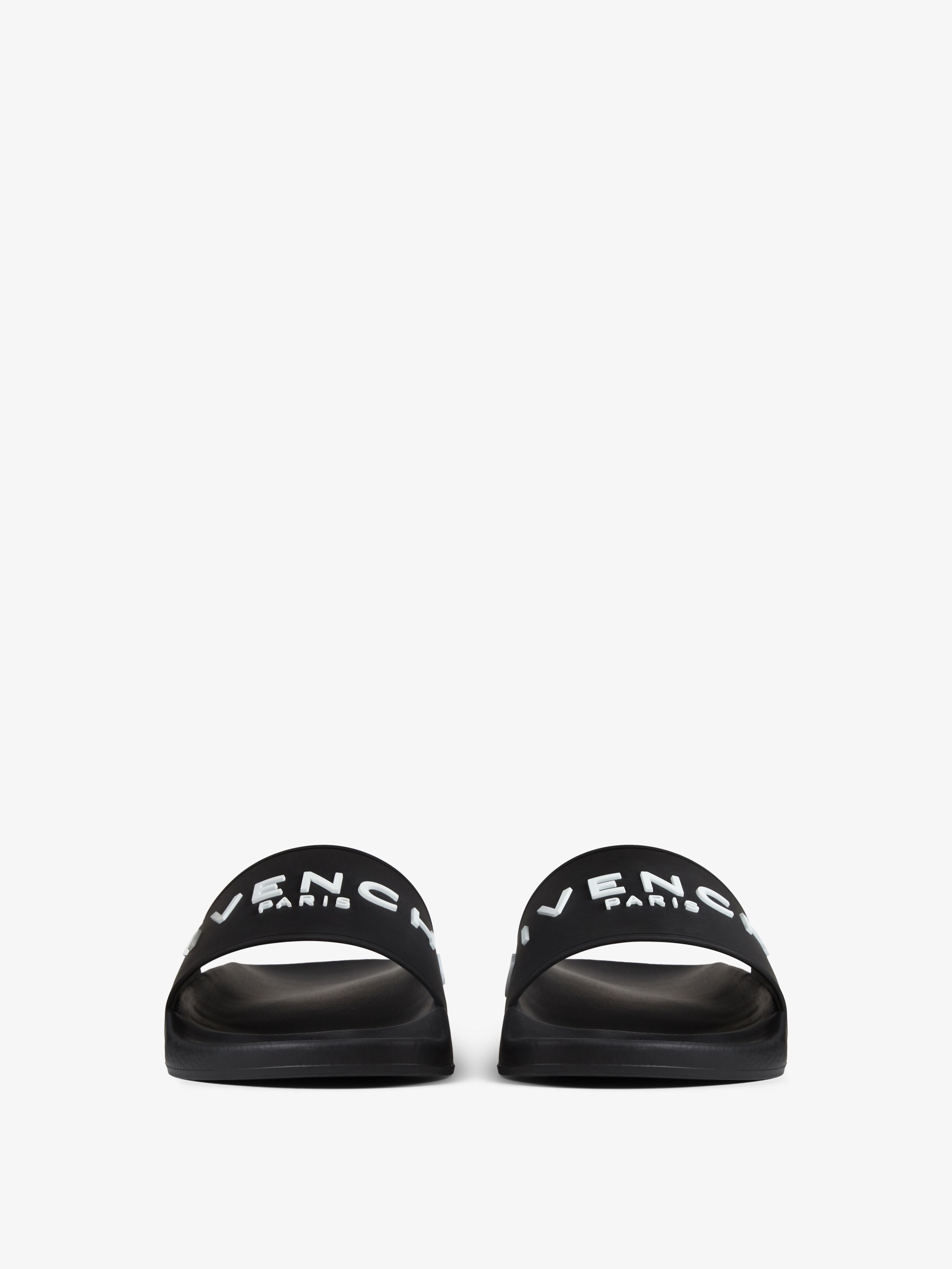 SLIDE FLAT SANDALS IN RUBBER - 1