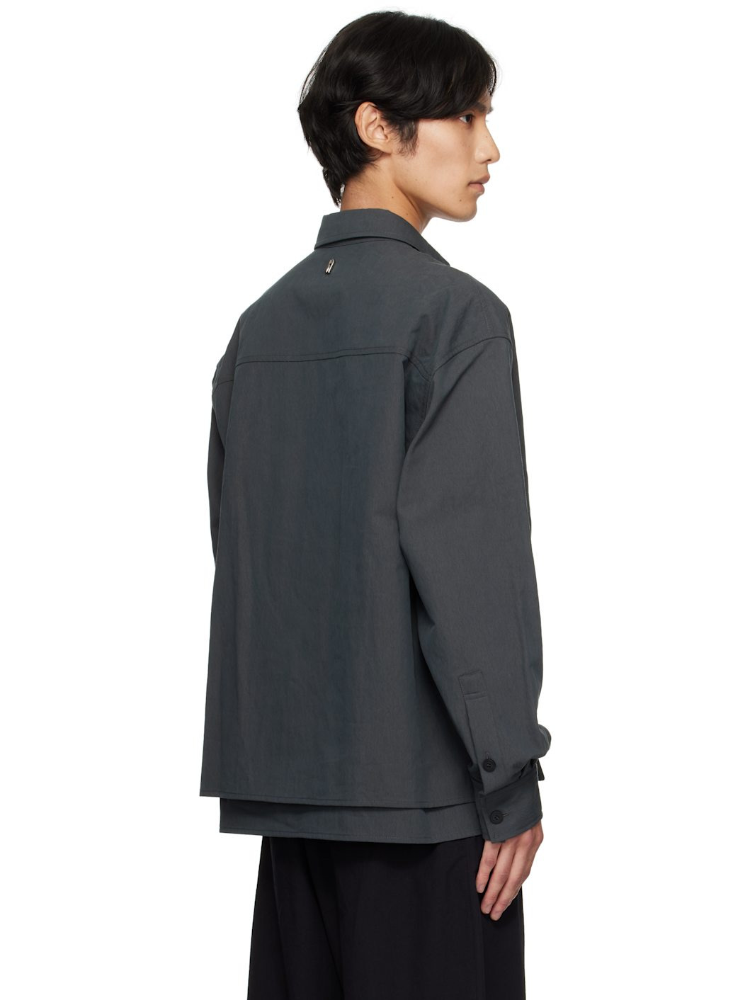 Gray Double Layered Relaxed Shirt - 3