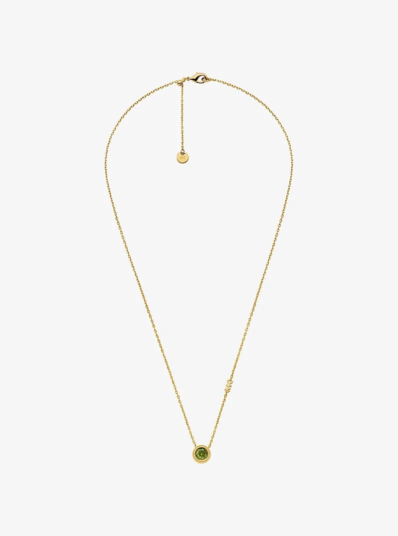 Round Stone Pendant Necklace - 1