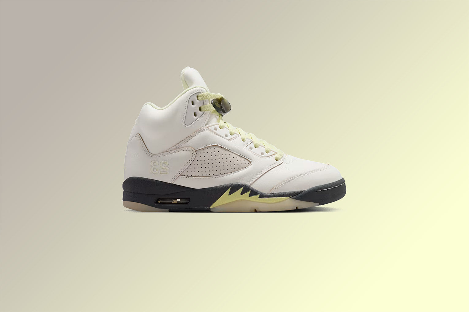 WOMEN'S AIR JORDAN 5 RETRO - SAIL/LUMINOUS GREEN/ANTHRACITE - 5