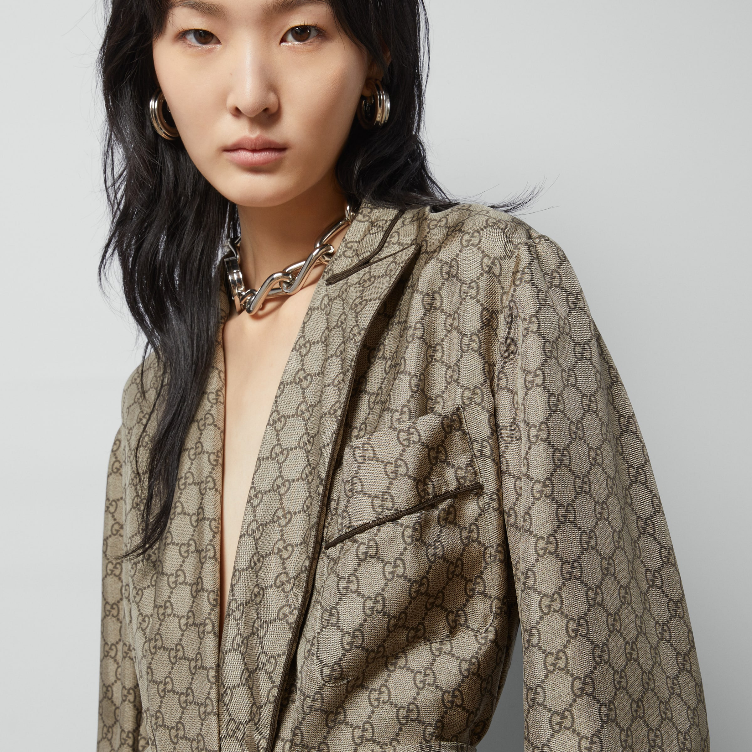 GG Supreme print silk shirt - 3