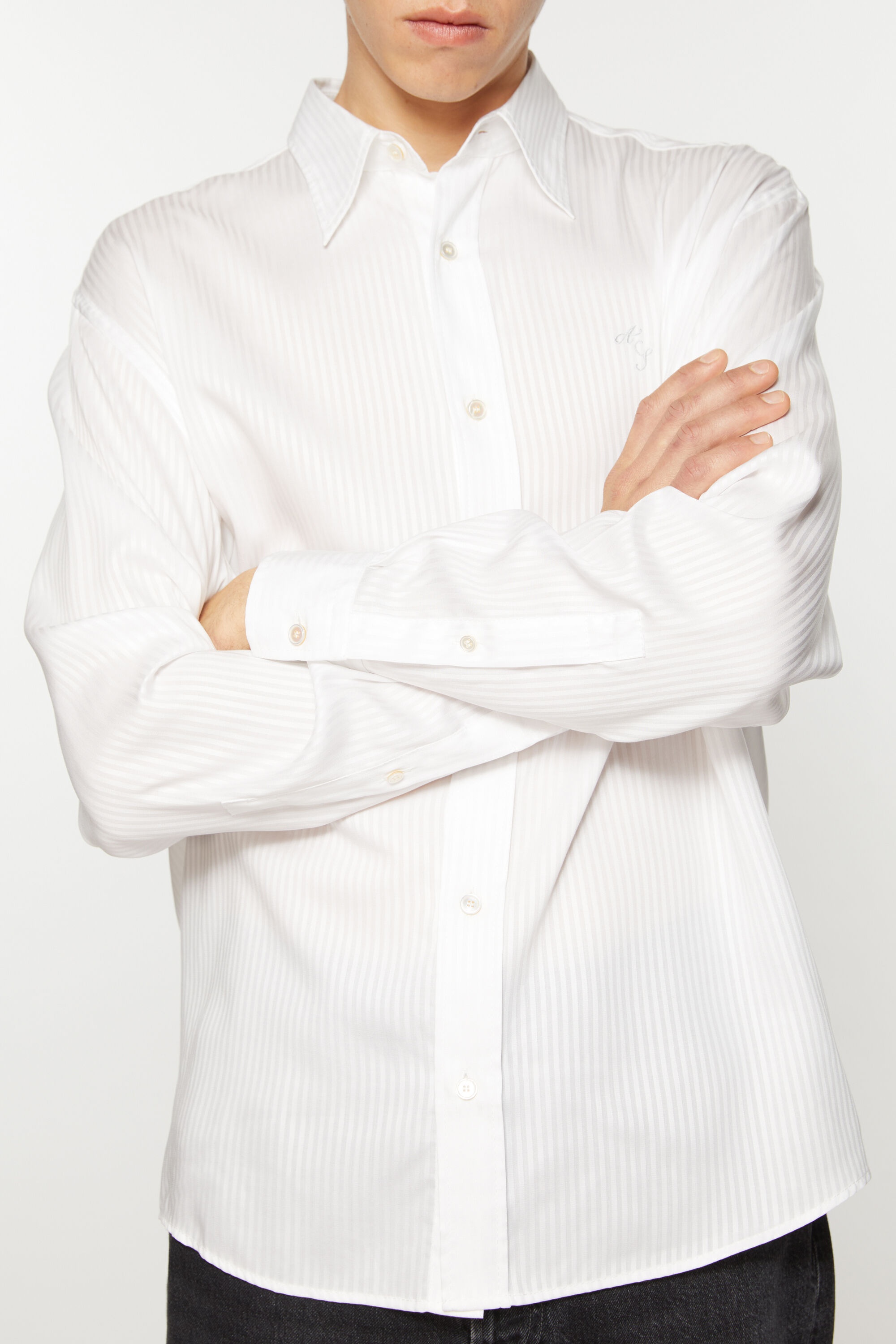 Button-up shirt - White - 4