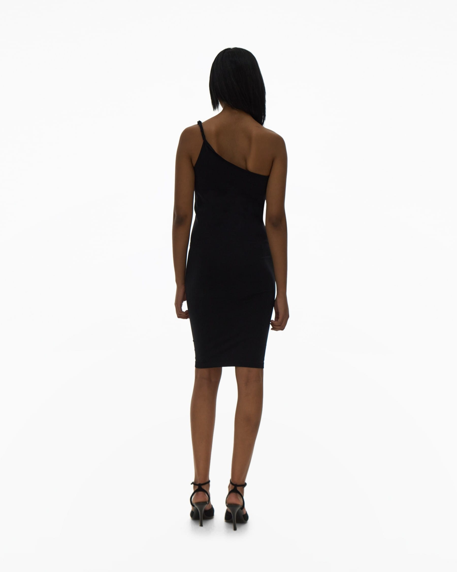 TWISTED ONE-SHOULDER DRESS - 4