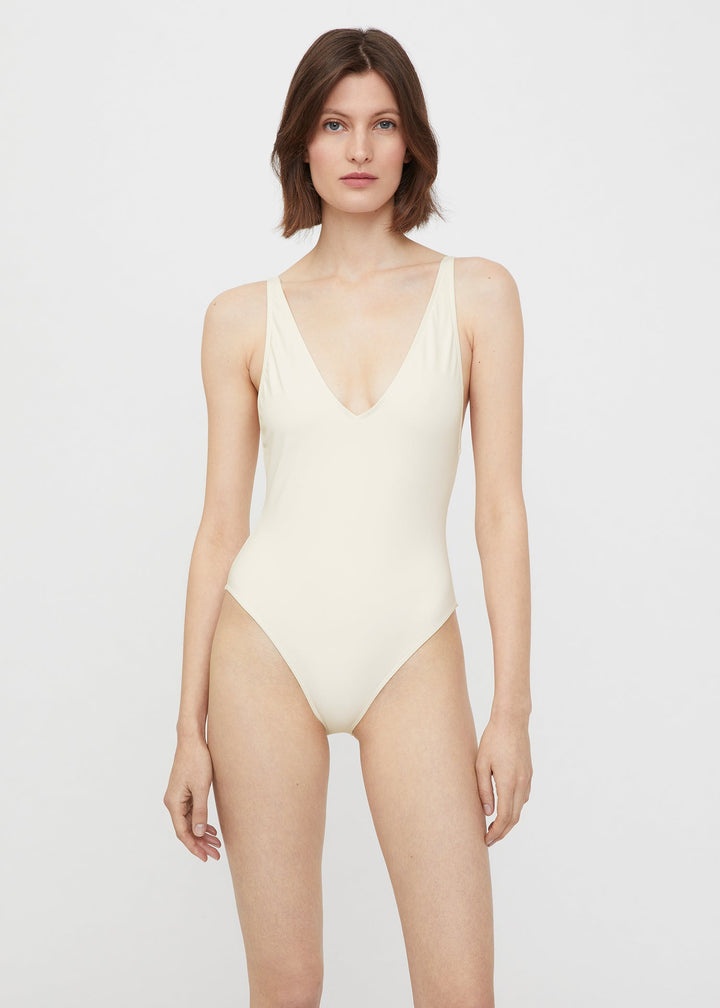 Deep neck swimsuit tofu - 3