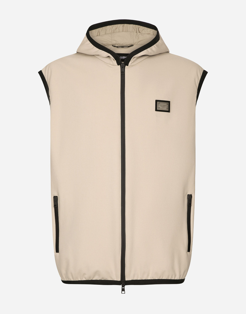 Jersey vest with hood 1