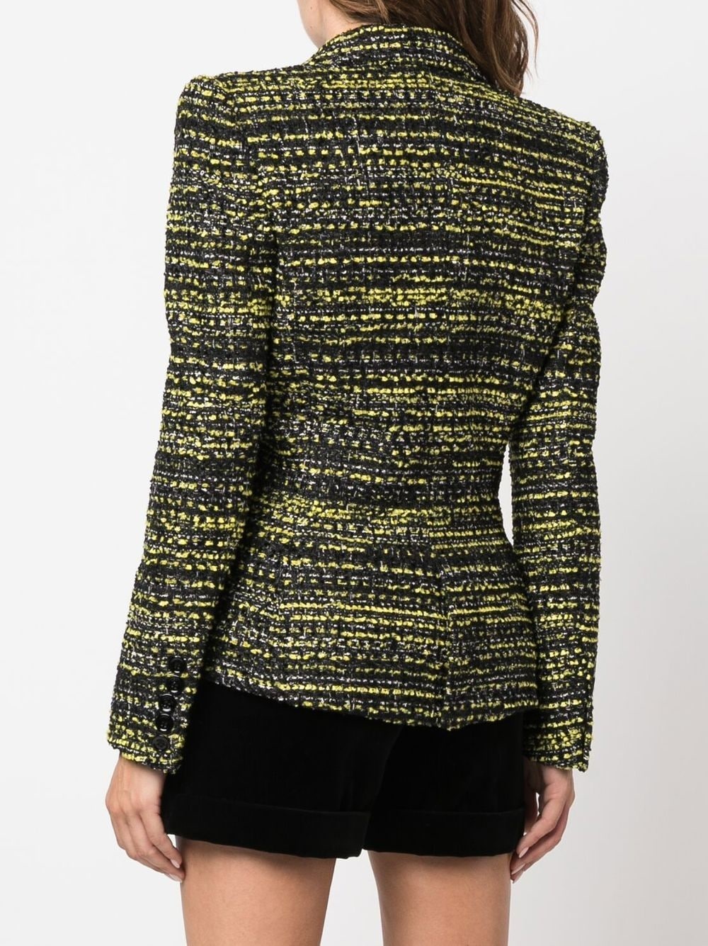 double-breasted tweed blazer - 4