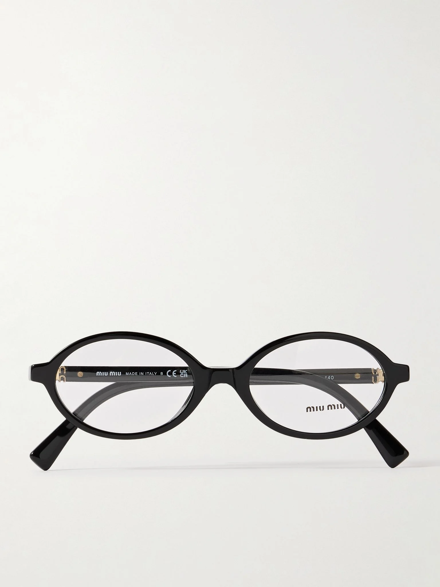 Oval-frame acetate optical glasses Black - 1