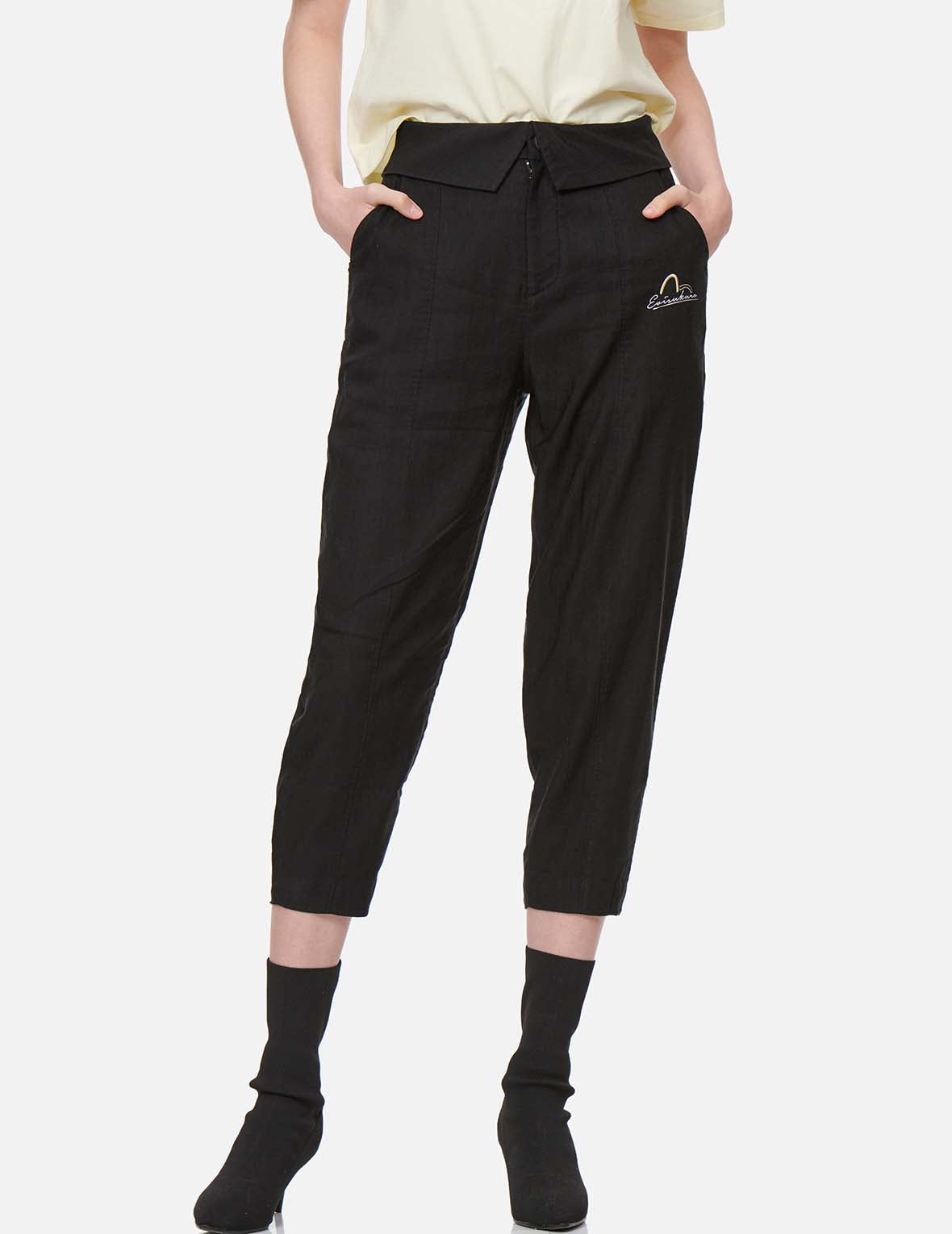 Logo Embroidery Tapered Pants - 3