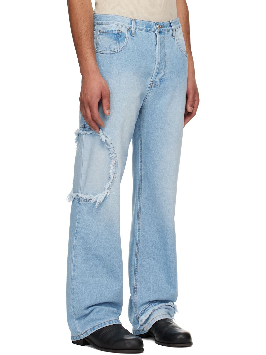 Blue Circle Window Jeans - 2