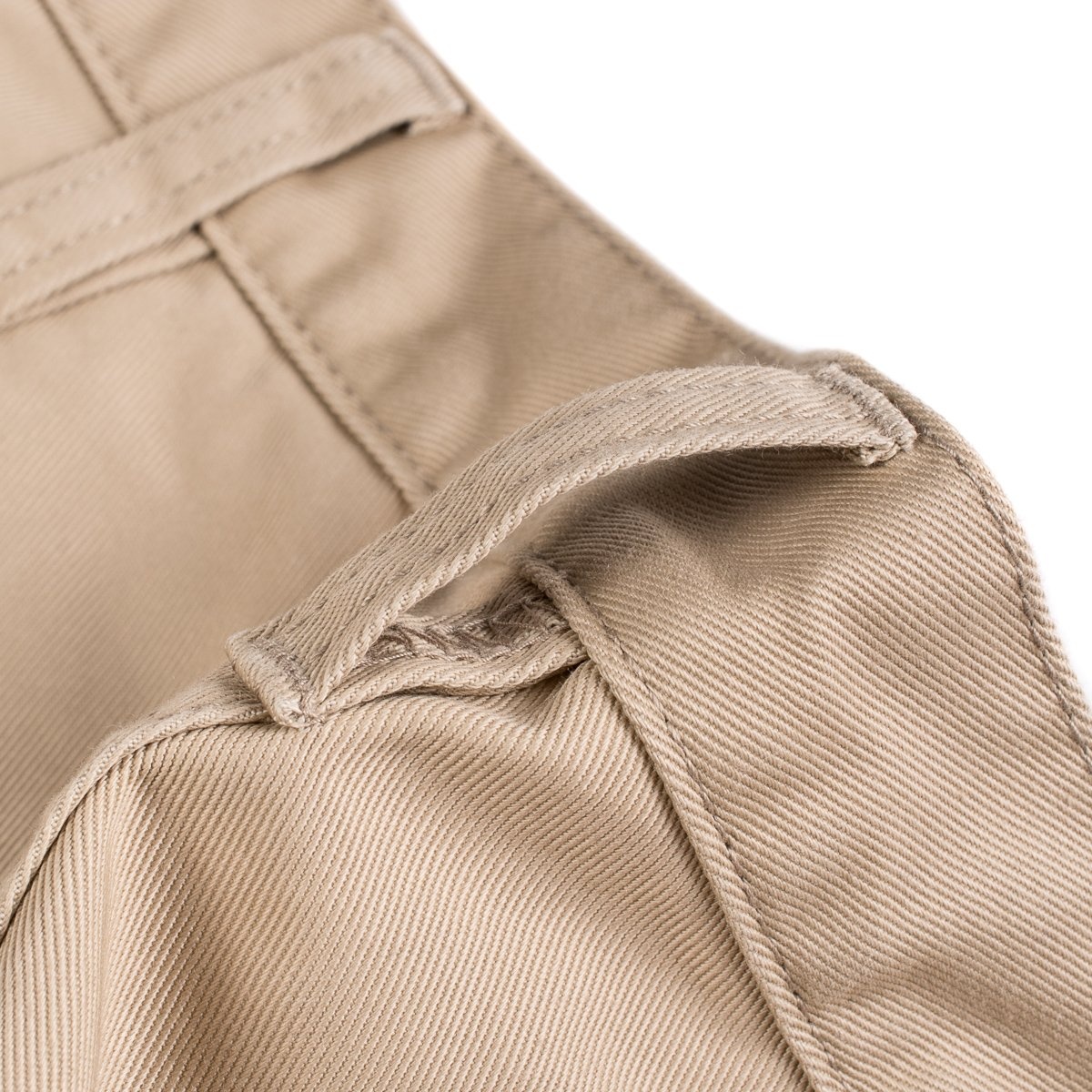 IH-721-KHA 9oz Mercerised Selvedge Cotton Slim Tapered Chinos - Khaki - 9