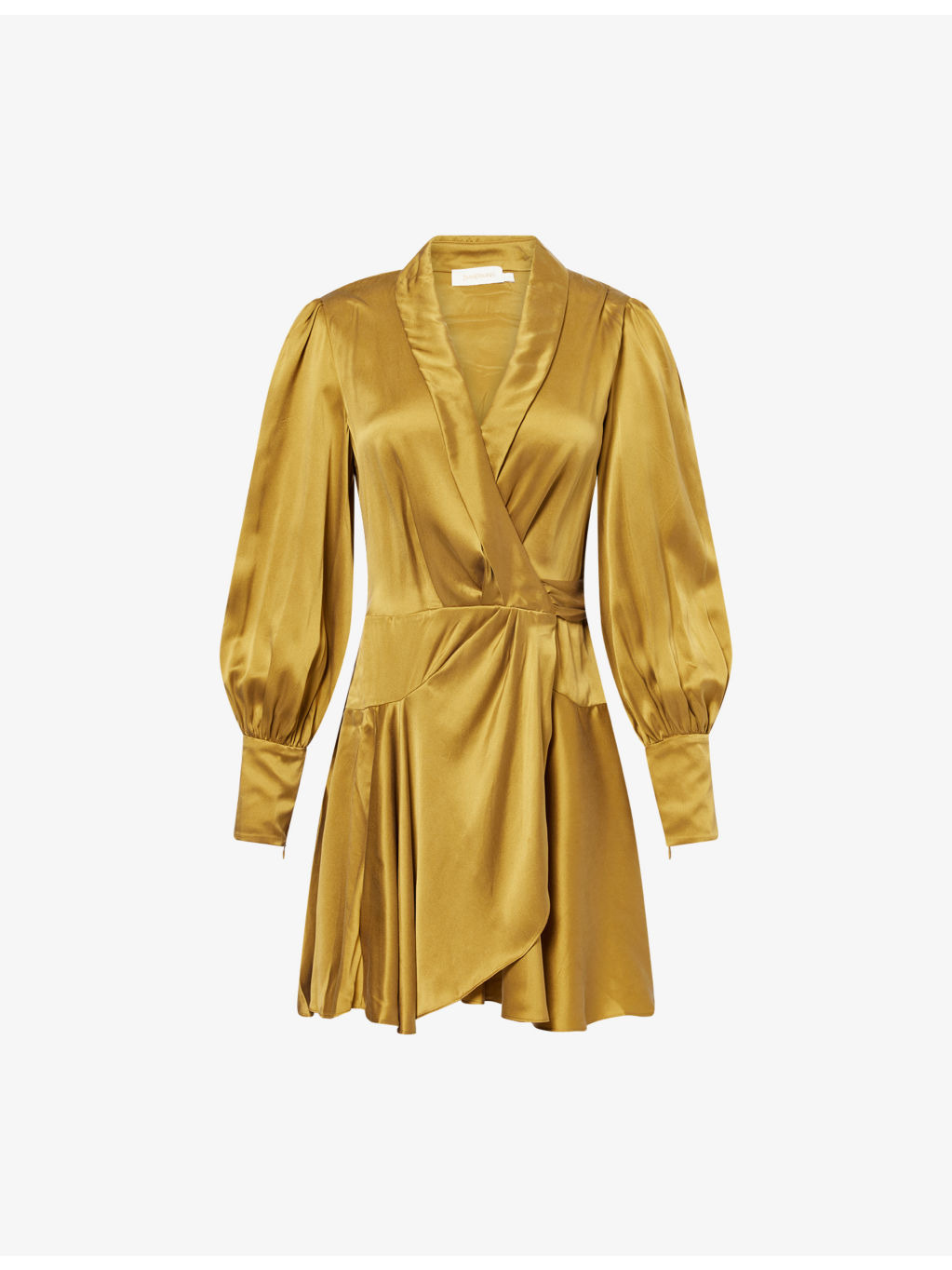 Wrap-Front Silk Mini Dress - 1