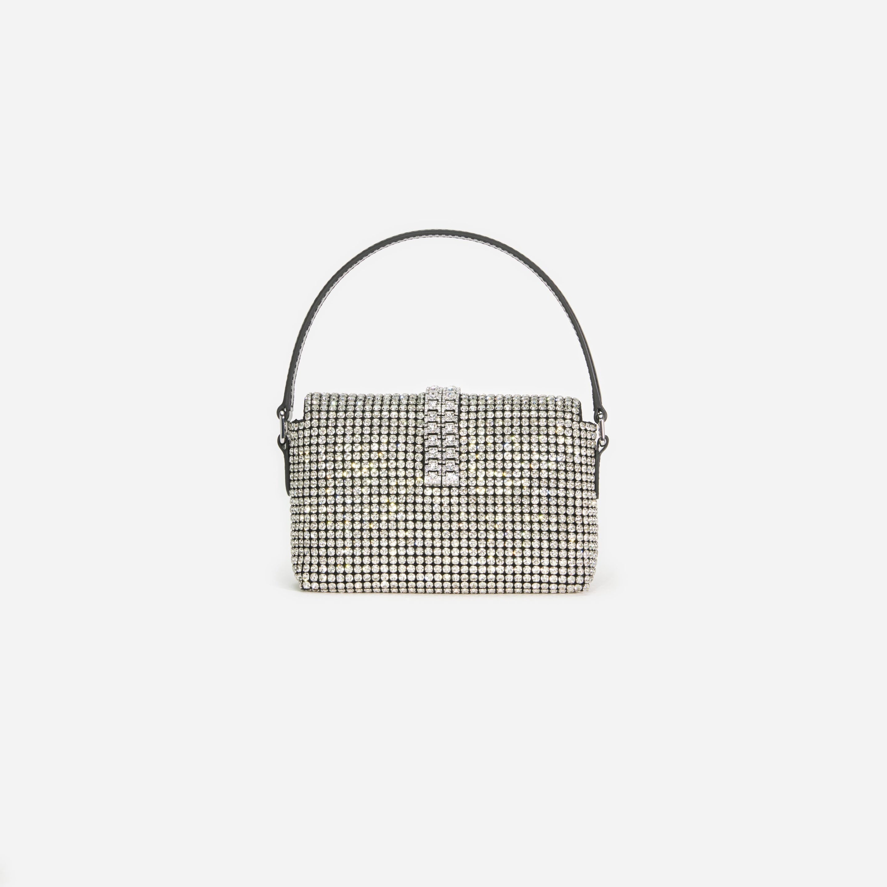 【SELF-PORTRAIT】セレブ愛用 ゴールドクリスタルマイクロバッグ Gold Crystal Micro Bag – self-portrait