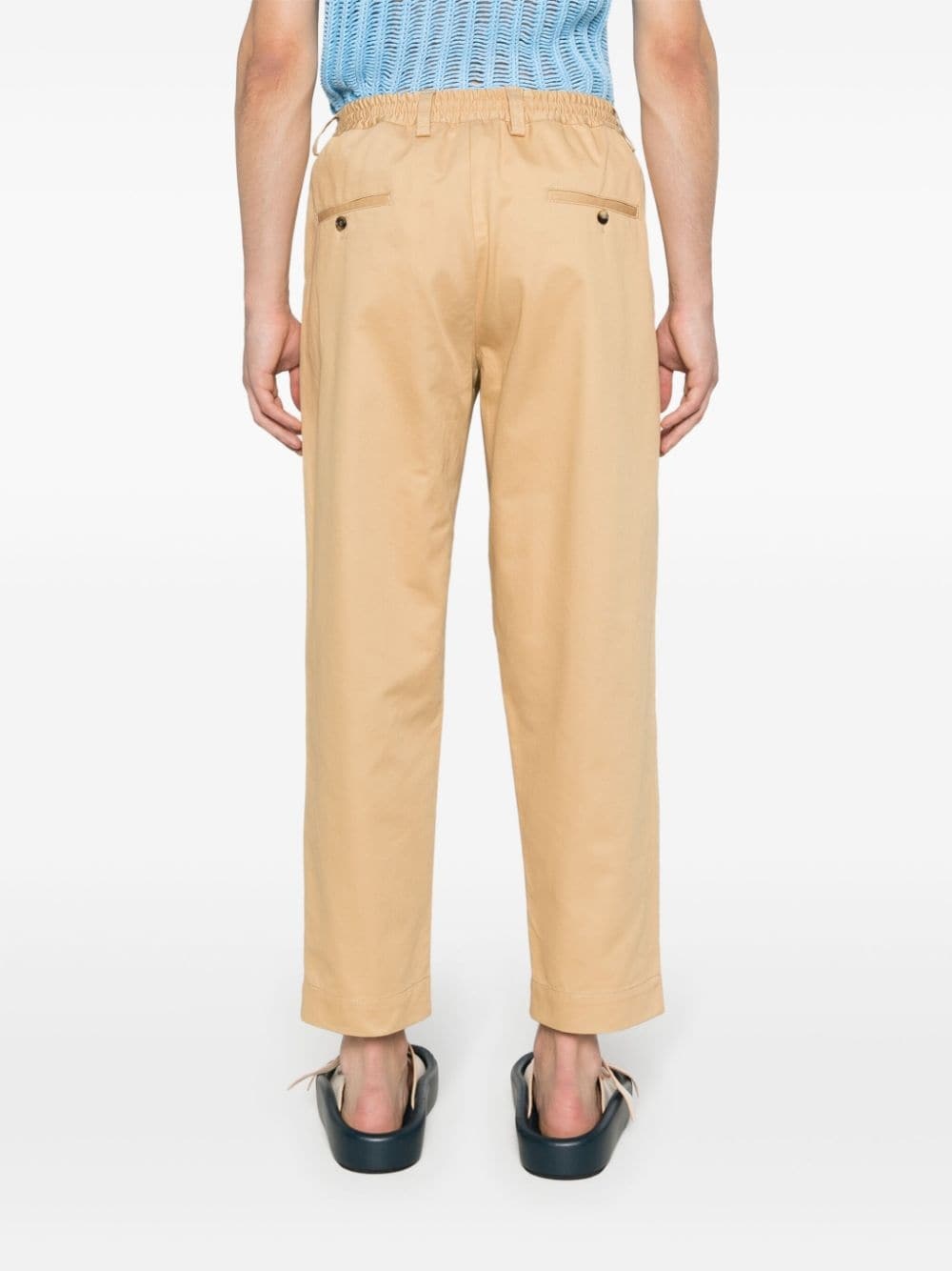 gabardine tapered trousers - 4