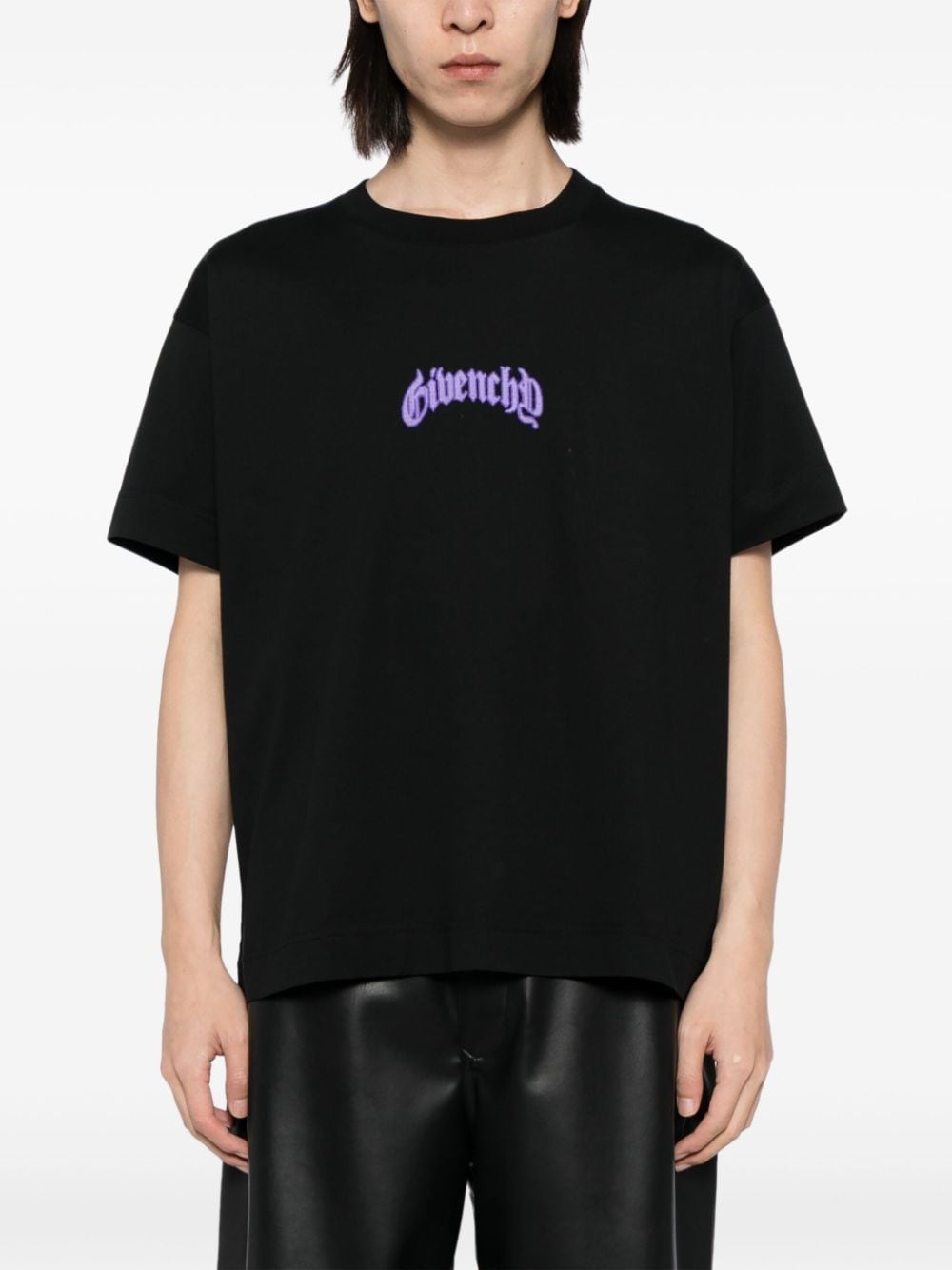 logo print cotton t-shirt - 3