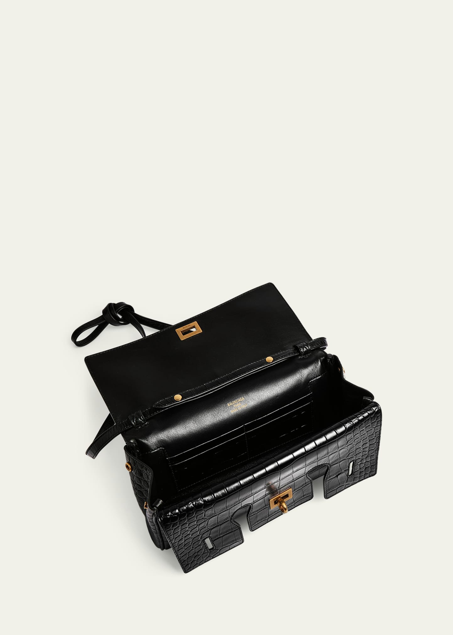 Bel Air Small Croc-Embossed Leather Clutch Bag - 4