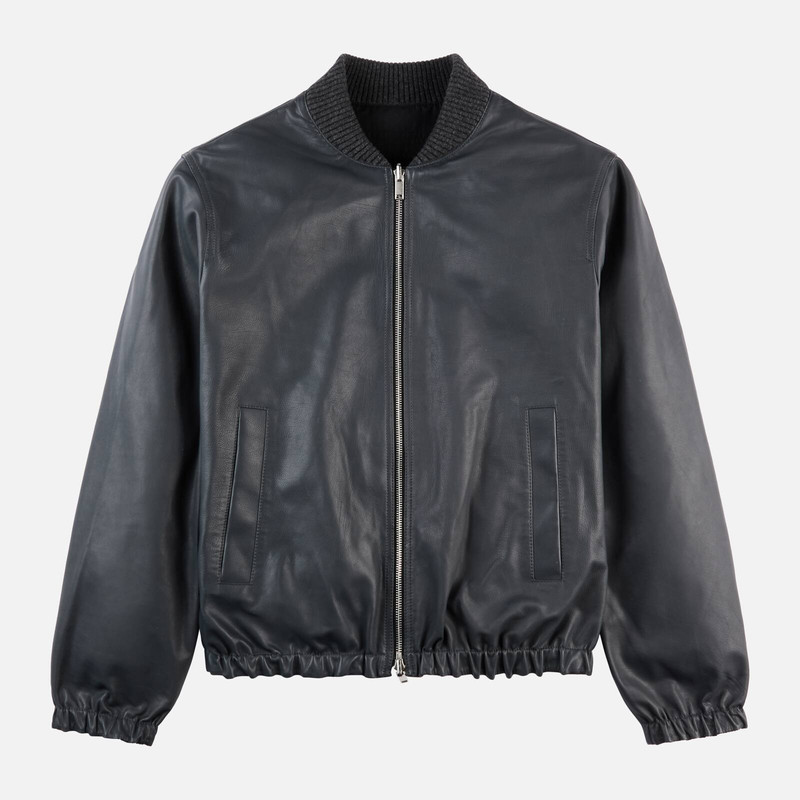 Reversible bomber jacket in leather 1