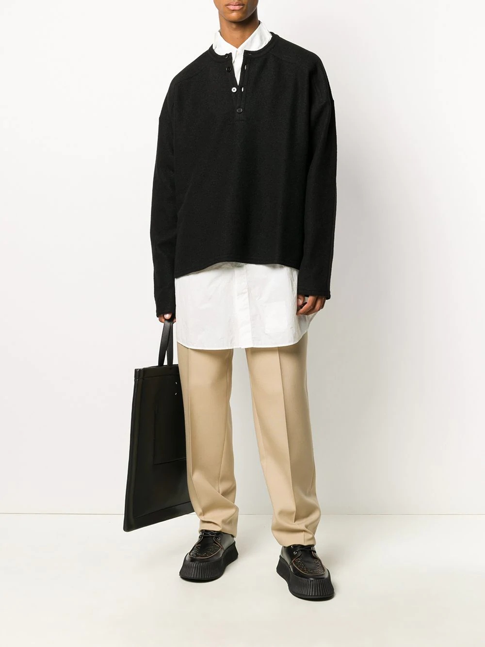 baseball-style button-up pullover - 2