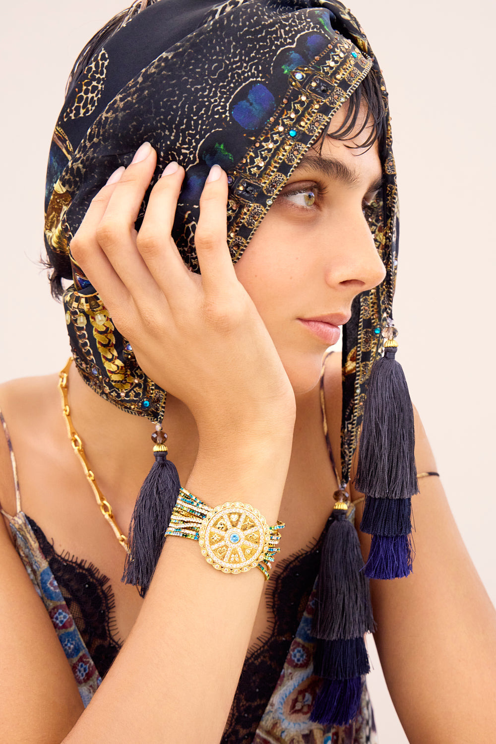 BOHEMIAN BABYLON STRETCH BROOCH BRACELET - 2