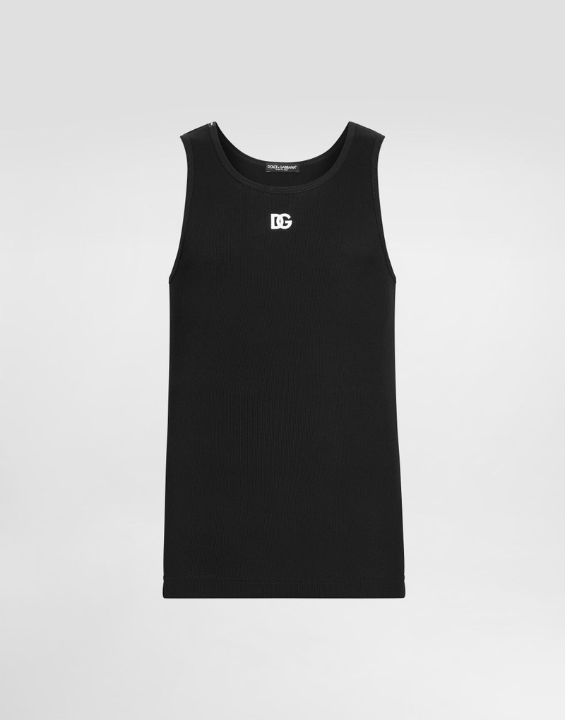 Cotton tank top with embroidery 1