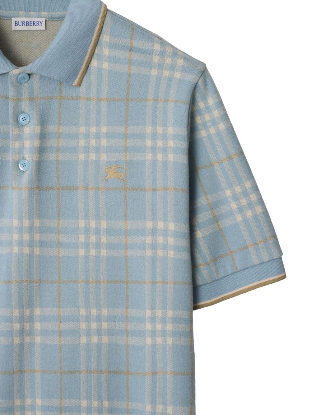checked cotton polo shirt - 5