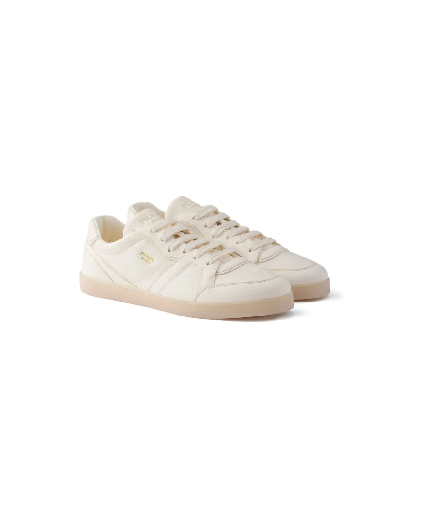 Prada Leather Sneakers With Logo - 1