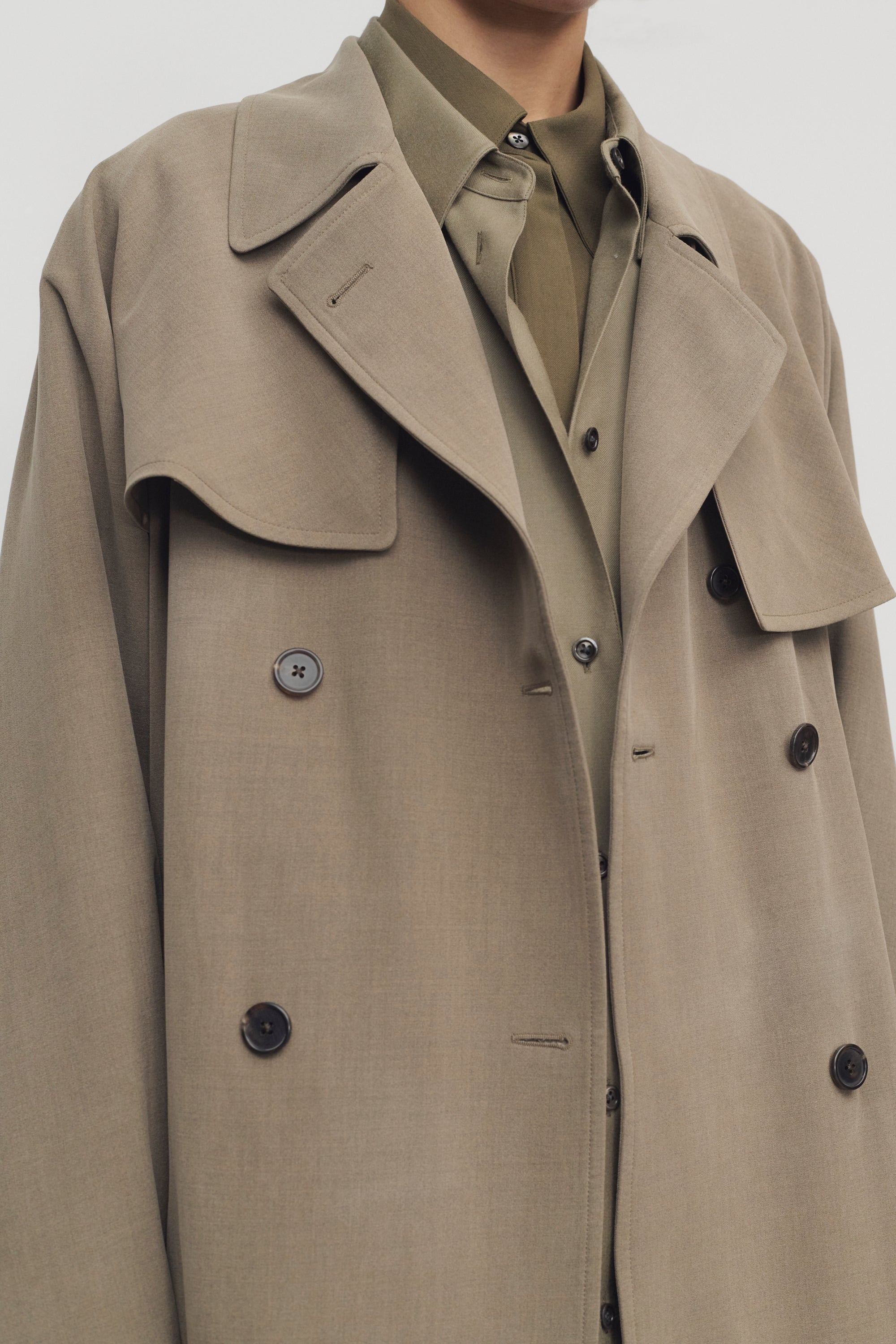Rhydian Coat in Wool and Silk - 7
