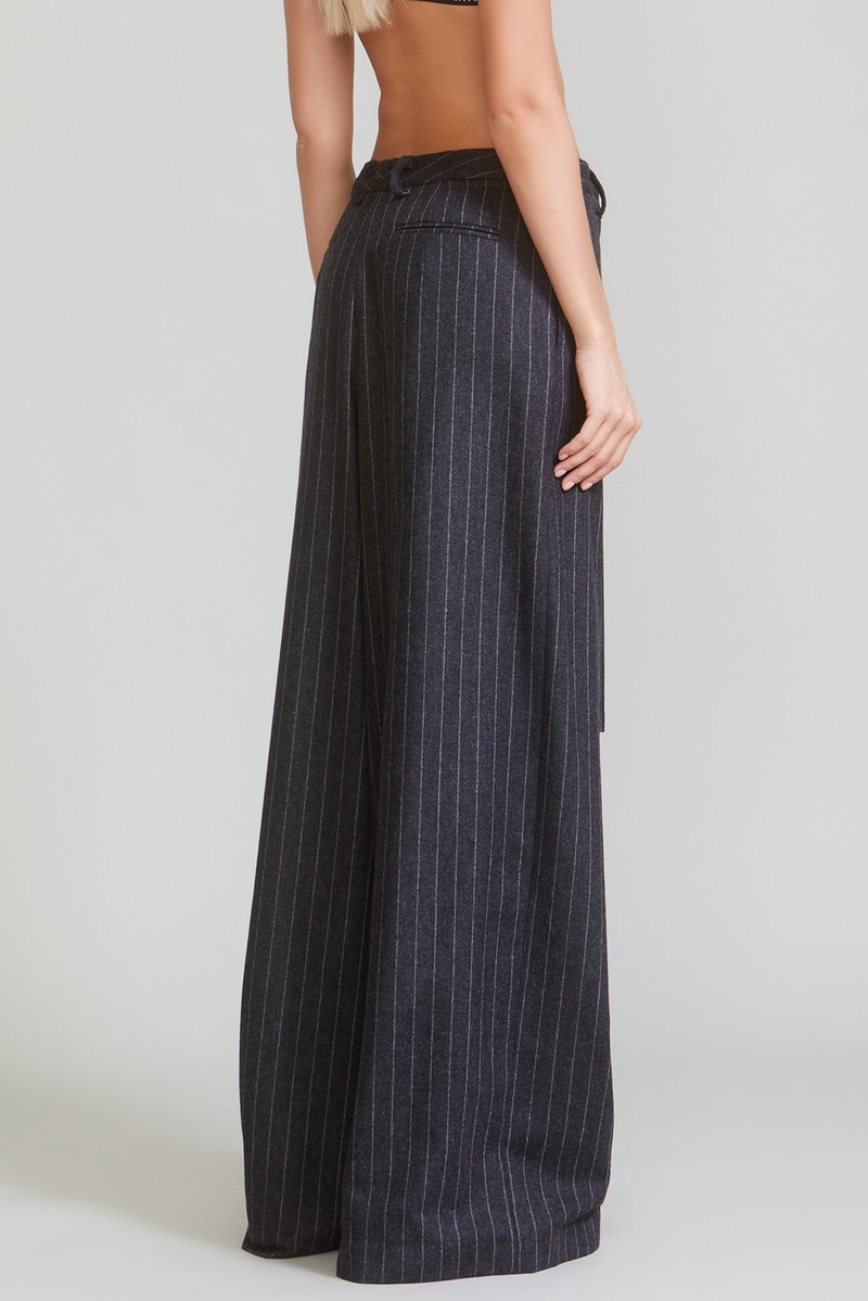 KILTED TROUSER - GREY PINSTRIPE 5