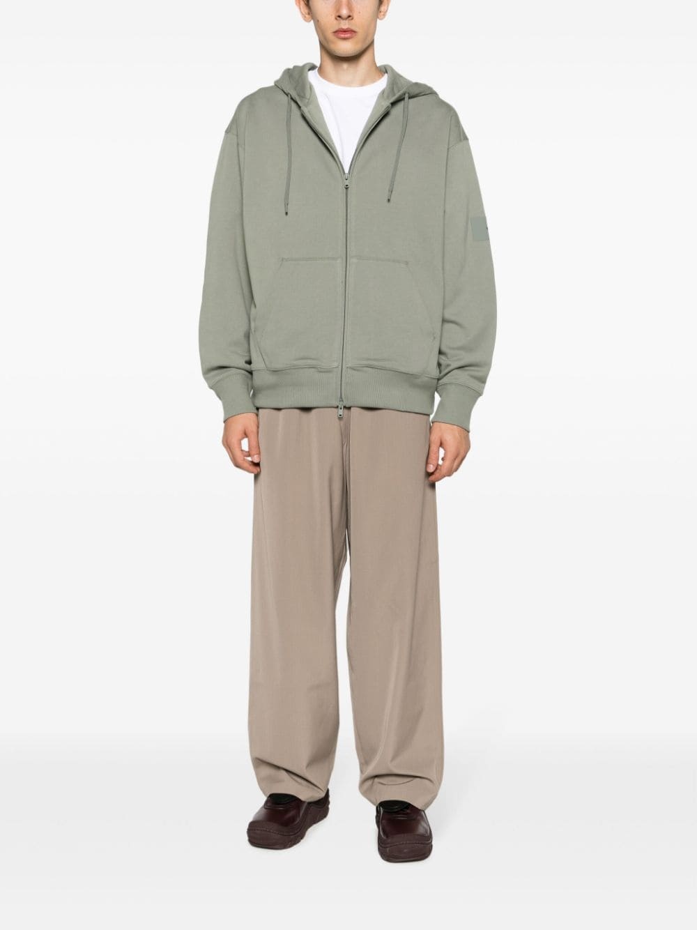zip-up organic cotton hoodie - 2