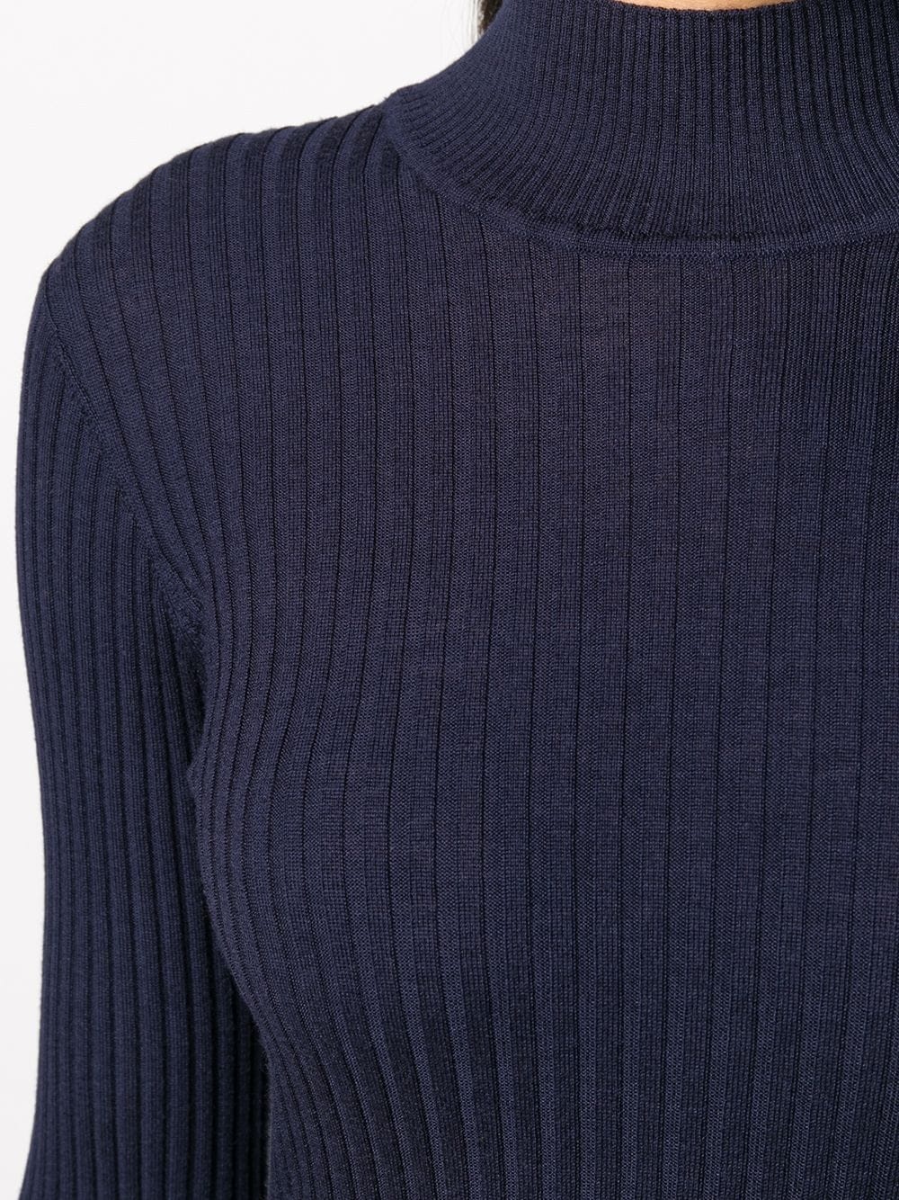 fitted high neck jumper - 5