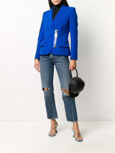 Moschino oversized zip-pull blazer outlook